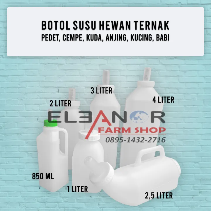 Botol Minum Sapi Pedet / Anak Sapi Kuda Kerbau Kapasitas 850Ml, 1 liter