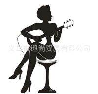 [COD] best-selling creative music guitar wallpaper decoration bedroom living room simple removable self-adhesive