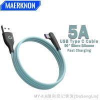 USB Type-C Cable 5A 90 Degree Elbow Fast Charging Charger USB Cable For Samsung Xiaomi POCO Mobile Phone Accessories Usb C Cable