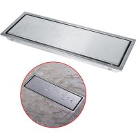 ❀ZHENL READY Steel Shower Drain Linear Tile Drains Bathroom Channel Stainless Floor for Kitchen Insert