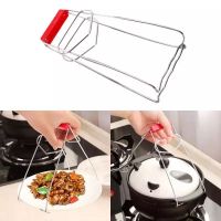 Stainless Steel Anti hot Anti Scald Pot Bowl Pan Bowl Gripper Cookware Cooking Picnic Arm Holder Carrier Handle Clip Clamp