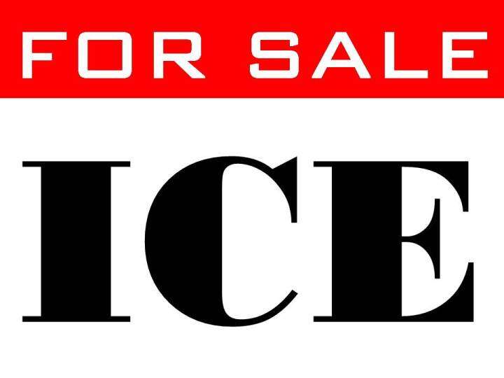 ICE FOR SALE WATERPROOF LAMINATED SIGNAGE A4 SIZE Lazada PH