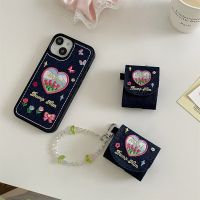 Denim Earphone AirPods 2nd gen Protector Cover Headset Cases Air pods 1 2 3 Silicone Funda