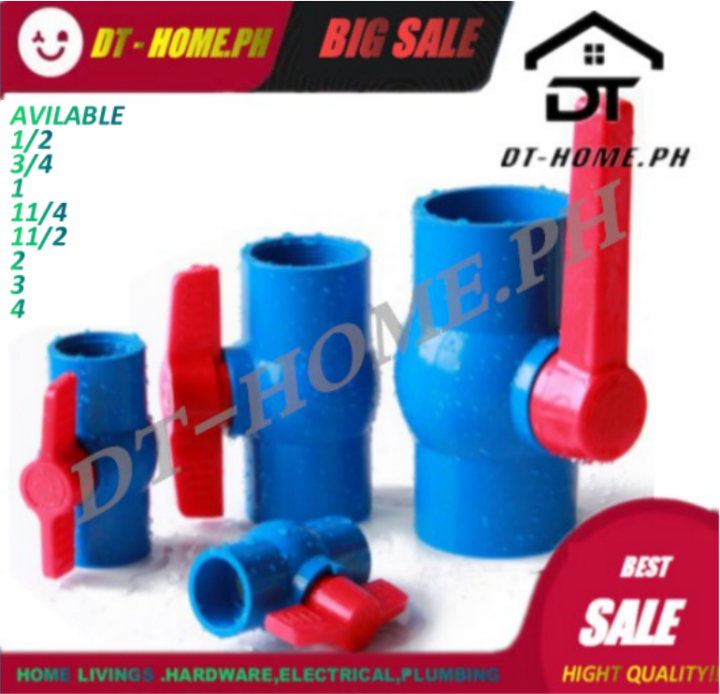 PLASTIC PVC Ball Valves 1/2 TO 11/4" Blue Gate Valve /Shower Valves