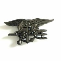 tomwang2012. US NAVY SEAL EAGLE ANCHOR TRIDENT METAL BADGE INSIGNIA BLACK CLASSIC MILITARY