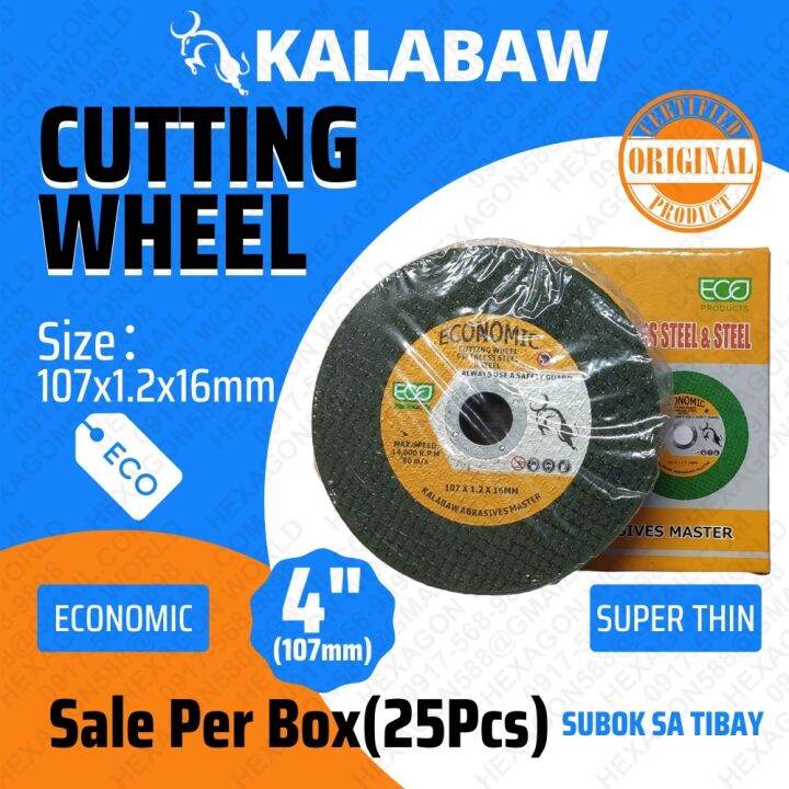 25Pcs Kalabaw Economic Cutting Disc 107x1.2x16mm Super Thin Economic