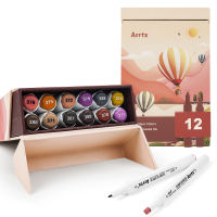 2021Arrtx ALP Skin Tune 2.0 Alcohol Markers 12 Colors Drawing Pen Perfect for Figure Painting Portrait Design Carton Coloring