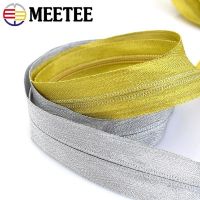 ♙✈ 1/2/3/5/10Meters Gold Silver 3 5 Sewing Zipper Plastic Nylon Zippers For Jacket DIY Zip Sports Coat Garment Sewing Accessories