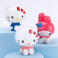 ของเล่นโมเดล Sanrio Hello Kittys 3ชิ้น Action FIGURE Anime ตุ๊กตาเมโลดีของฉันตกแต่งเค้กการ์ตูนอุปกรณ์ตกแต่งรถเครื่องประดับห้องนอนน่ารัก