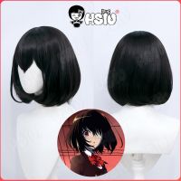 Misaki Mei Cosplay Wig Anime Another Cosplay HSIU 35CM Natural black short hair Synthetic Wig+Wig Cap Another Wig