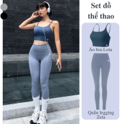 Bộ thể thao nữ Fitme áo bra tập gym Lota