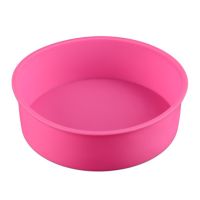 26CM Round Silicone Cake Mold Oven Baking Pan Nonstick Bakeware Fondant Silicone Mousse Cake Mold Baking Pastry Tray Cake Tool Bag Accessories