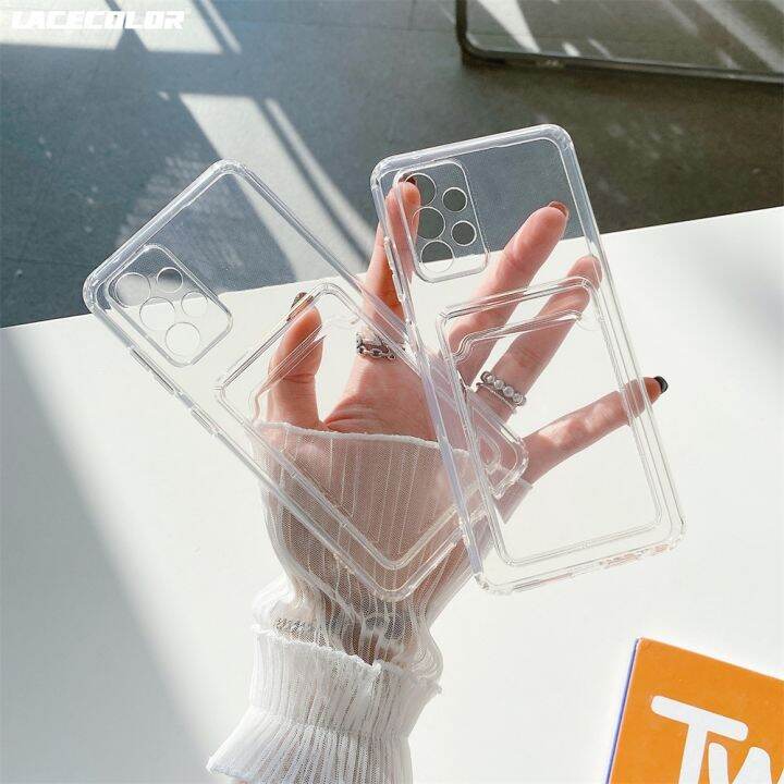 cold-noodles-clear-card-holder-สำหรับ-samsung-galaxy-a53-5g-a33-a13-a82-a72-a52-a32-a22-a12-a71-a51-a31-a21s-a90-a70-a50-a30-a20