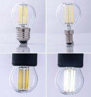 6pcslot E14 E27 LED Bulb Filament Lamp Constant Current Tungsten Filament G45 Bulbs Retro Creative Decorative Indoor Light Bulb