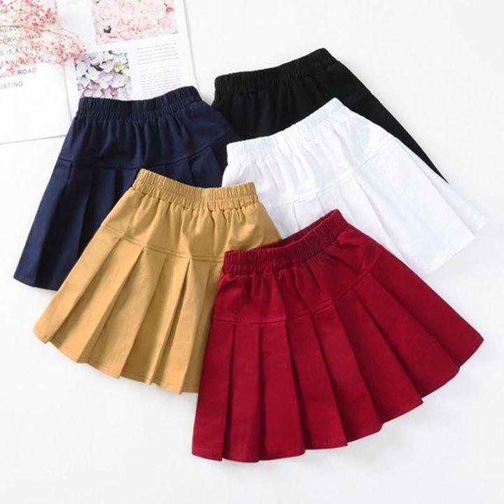 JUL-girls burgundy half pleated skirt elementary school students school ...