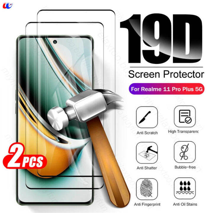 Realme11กระจกนิรภัยสำหรับพรีเมี่ยม2ชิ้น9ชั่วโมง Realme 11 Pro Plus ...
