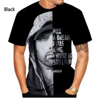 Rapper Eminems Printed Tshirt Mens And Shortsleeved Hiphop Shirt 100% cotton T-shirt