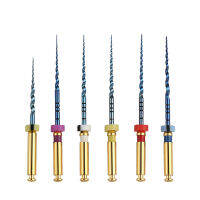 Denspay 6ชิ้นแพ็คทันตกรรมโรตารี่ Super ไฟล์ไฟล์สีฟ้า Niti Rotary Root C ไฟล์การเปิดใช้งานความร้อน Endodontic ไฟล์21มม.25มม.