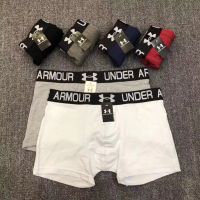 กางเกงในชายระบายอากาศได้ UA Striped Cotton Sports Boxer Shorts