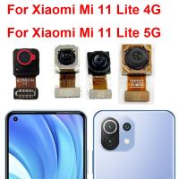 โมดูลกล้องเซลฟี่ด้านหน้าด้านหลังสําหรับ Xiaomi Mi 11 Lite 4G 5G ขนาดเล็กหันหน้าไปทางด้านหน้าด้านหลังกล้องหลัก Flex Cable อะไหล่