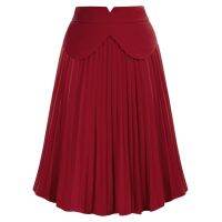 BP Women Vintage Pleated Skirt Retro High Waist Flared A-Line Swing Skirt Flared A-Line Silhouette Hidden Flared A-Line silhou