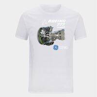 2023  Summer Boeing 777 T Shirts Air Force One  Ultra Cool Design High Qualityl 100% cotton T-Shirt Mens Clothing  Short Sleeve เสื้อเชิ้ตแขนสั้น