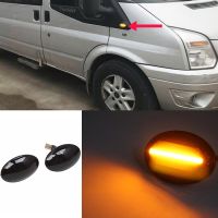 ไฟเลี้ยว Led ด้านข้างสัญญาณไฟตัวบ่งชี้กะพริบไฟได้แบบไดนามิกสำหรับ Ford Fiesta MK3 MK4 Transit Tourneo MK1 Mondeo MK6 MK7