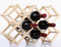Creative folding wine wooden frame European wooden wine display stand solid wood wine rack WF4201513