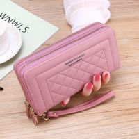 【Lanse store】Women Long Double Zipper Wallet Casual PU Clutch  Purses Ladies Card Phone Holder Bag Money Handbag