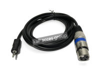 สายไมค์ แจ็ค 3.5mm SP to XLR Female XLR 3pin Female to 3.5mm 1/8 TRS Microphone Cable1.8M (JWD)