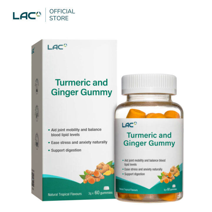 [Expiry Jul 2024] LAC Turmeric and Ginger Gummy (60 Gummies) For Joint