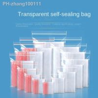 100PCS/Pack Resealable Zip Lock Bags Self Seal Clear Plastic Poly Bag Food Storage Package Reclosable Vacuum Fresh Organize Bag