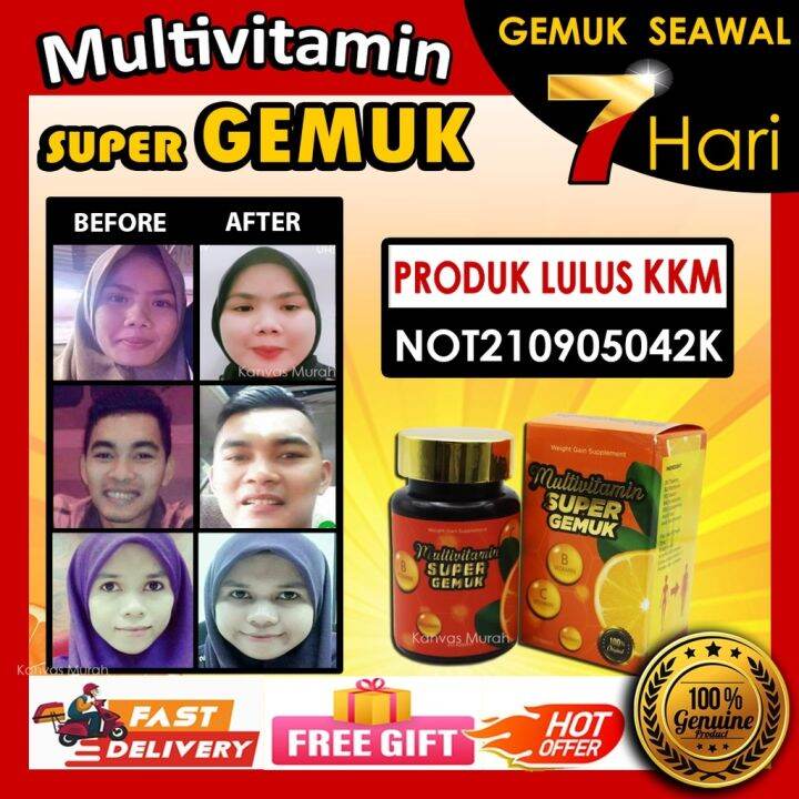 ۞ VITAMIN SUPER GEMUK 🔥LULUS KKM 🎁 UBAT ORI weight gain tambah berat