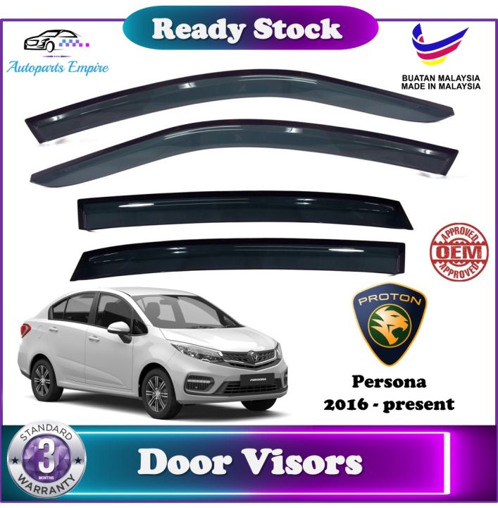 Proton Persona 】Door Visors - Window Visor - Injection Air Press ( 2016 ...