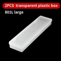 2Pcs Finishing Box Electric Soldering Iron Storage Box Transparent Plastic Parts Box Hardware Tools Brush Chalk