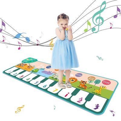 แผ่นเปียโนดนตรี110X3 6ซม. สำหรับเด็กหัดเดินพื้นคีย์บอร์ดแผ่นรองเต้นกับ8เสียงสัตว์เสื่อรองเด็กทารกของเล่นเพื่อการศึกษาการเรียน