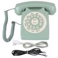 Antique European Vintag Landline Telephone Green High Definition Call Large Clear Button telefono