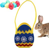 Easter Eggs Hunt Bags  Easter Felt Gift Bags with Colorful Eggs/Bunny  Portable Easter Basket for Gifts Wrapping  Egg Hunt Games Gift Wrapping  Bags