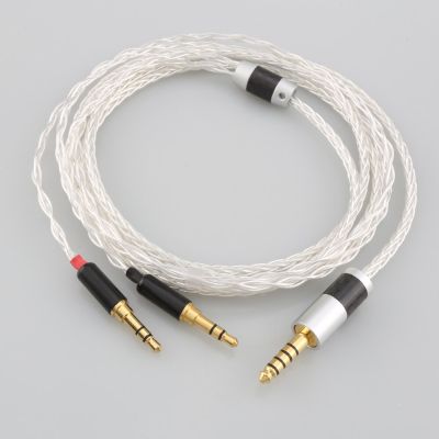 ใหม่ HIFI 8แกน7N OCC ชุบเงินสมดุลหูฟังอัพเกรดสายสำหรับ Hifiman SUNDARA He400i He400s 2X3.5Mm HE560