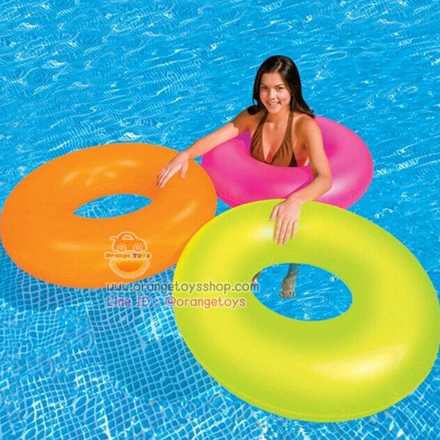 ขนาด-36-นิ้ว-ห่วงยาง-สีสะท้อนแสง-intex-59262-neon-swim-ring-91-cm-สีชมพู-สีเขียว-สีเลม่อน-นีออน-รหัสสินค้า-59262