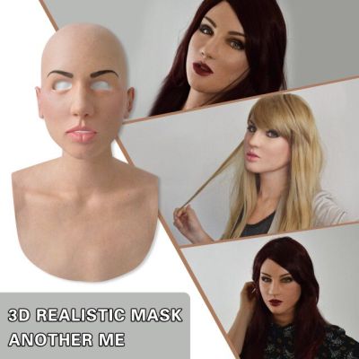 Bald Beauty หน้ากากฮาโลวีน Full Latex Mask คอสเพลย์วันหยุดหน้ากากตลก Creepy Party Supersoft ผู้ใหญ่หน้ากาก Stage Performance Props