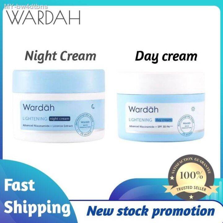 Exclusive Wardah Muka cream Lightening Day Cream SPF30 PA / Night Cream ...