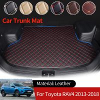 แผ่นรองพรมกันน้ำการเดินเรือท้ายรถหนังสำหรับโตโยต้า RAV4 XA40รถหนัง2013 ~ 2018 2017