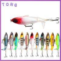 TONG เทียมเบสหมุนได้หาง2ส่วนตกปลาเหยื่อ Plopper เบ็ด VMC เหยี่อปลา