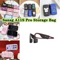 READY STOCK! For Sanag A11S Pro Bone Conduction Headphones Case Creative Cartoons for Sanag A11S Pro Portable Storage Bag Carry Box Pouch