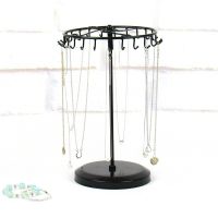 【CC】 Jewelry Rotating Display Holder Organizer Necklace Rack 23 Hooks Metal  shelf organizer home goods WJ606