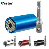 （Conbo metals） Vastar Universal Torque Wrench Head Set Socket Sleeve 7-19Mm Power Drill Ratchet Bushing Spanner Key Magic Grip Multi Hand Tools