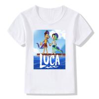 เสื้อยืดลายการ์ตูน Luca Pixar เสื้อยืดเด็กลายสัตว์ทะเลเสื้อลำลองแขนสั้นสำหรับเด็กของขวัญวันเกิดเด็กแบบแฟชั่นฮาราจูกุ