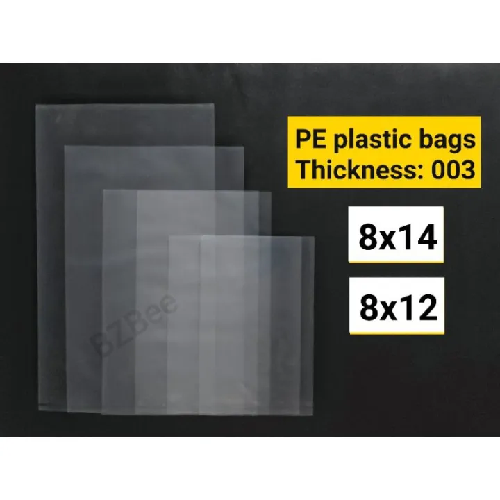 8x14 8x12 PE Plastic Bags (100pcs) | Lazada PH