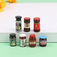 ☈▫ 5Pcs 1:12 Dollhouse Miniature Condiment Model Mini Kitchen Accessories For Doll House Decor Kids Pretend Play Toys Gift